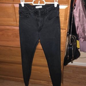 Zara black high waisted skinny jeans